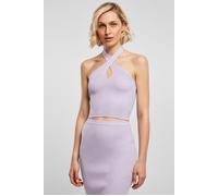 Urban Classics Ladies Rib Knit Crossed Neckholder Top Lilac Größe: L | Tanktops Outlet | Damen | Violett