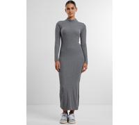 Urban Classics Rib Longlseeve Mockneck Kleider in Gr. M in Grau