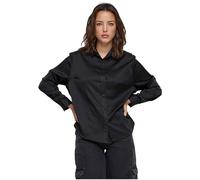 Urban Classics Ladies Satin Shirt Frauen Langarmhemd schwarz M 96% Polyester, 4% Elasthan Basics