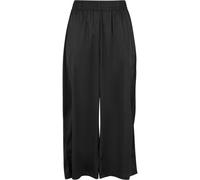Urban Classics Women's TB7488-Ladies Satin Wide Leg Culotte Pants, Black, L