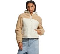Urban Classics Damenjacke Sherpa-Crinkle-Nylon-Mix Unionbeige/Whitesand 3XL