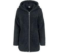Urban Classics Damen Sherpa Jacke mit Kapuze Schwarz Größe XS