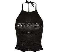 Urban Classics Ladies Short Crochet Knit Neckholder Top Black Größe: XXL | Tanktops Outlet | Damen | Schwarz