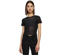 Urban Classics T-Shirt Ladies Short Mesh Tee – 94% Polyamid/6% Elasthan – Schwarz Gr. M