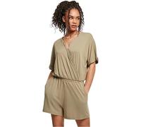 Urban Classics Ladies Short Modal Jumpsuit, Khaki, S
