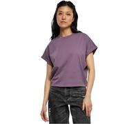 Urban Classics Ladies Short Pigment Dye Cut On Sleeve Tee in Gr. 5XL in Violet