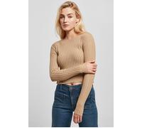 Urban Classics Ladies Short Rib Knit Twisted Back Sweater Unionbeige Größe: XL | Strickpullover Outlet | Damen