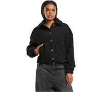 Urban Classics Ladies Short Sherpa Button Jacket Übergangsjacke schwarz in XS