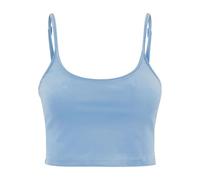 Urban Classics Ladies Short Velvet Top PowderBlue, M