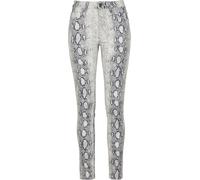 Urban Classics Damen Hose Ladies Animal Stretch Twill Skinny Pants Offwhite Snake-28