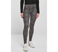 Urban Classics - Ladies Soft Aop Blackline - Leggings - Schwarz - S - 92% Polyester, 8% Elasthan,Jersey Schwarz S