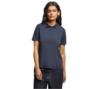 Poloshirt URBAN CLASSICS "Urban Classics Ladies Sorona Polo Tee", Damen, Gr. 5XL, navy, 70% Baumwolle, 30% Polyester (Sorona), unifarben, normal, amerikanischer Ausschnitt, Shirts (59715945-5XL) navy