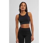 Sport-BH URBAN CLASSICS "Urban Classics Ladies Sports Bra low back", Damen, Gr. XS, Cup 0, schwarz, 80% Nylon, 20% Elasthan, BHs Sport-BH (88012402-XS) schwarz