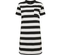 Urban Classics Damen Boxy-T-Shirt-Kleid gestreift Schwarz/Weiß Größe XS