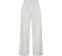 Stoffhose URBAN CLASSICS "Urban Classics Ladies Structured Striped Relaxed Fit Pants", Damen, Gr. XS, US-Größen, sanftes weiß, schwarz, 92% Polyester, 6% Viskose, 2% Elasthan, gestreift, relaxed fit,