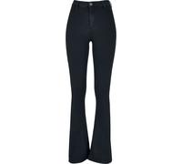 Urban Classics Ladies Super Stretch Bootcut Denim Pants in Gr. W27 in Schwarz