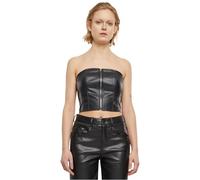 Urban Classics Ladies Synthetic Leather Bandeau Top Black, XL