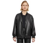 Urban Classics Ladies Synthetic Leather Bomber Jacket Black, XL
