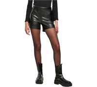 Stoffhose URBAN CLASSICS "Urban Classics Damen Ladies Synthetic Leather Shorts" Gr. 4XL, US-Größen, schwarz (black) Damen Hosen (89154441-4XL) black