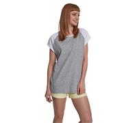 Urban Classics Damen Ladies Contrast Raglan Tee T-Shirt, Grey/White, 4XL EU