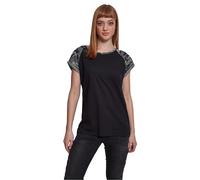 Urban Classics Ladies Contrast Raglan Tee in Gr. M in Schwarz