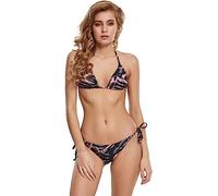 Urban Classics TB3460 Ladies Tie Dye Bikini, Größe:XS, Farbe:vintageblue/papaya