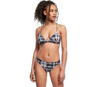 Urban Classics Ladies Tie Dye Triangle Back Bikini Frauen Bikini-Set schwarz/weiß