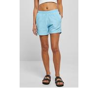 Shorts URBAN CLASSICS "Urban Classics Damen Ladies Towel Shorts", Damen, Gr. XS, US-Größen, balticblau, 100% Baumwolle, unifarben, relaxed fit, Hosen Shorts (49813403-XS) balticblau