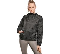 Urban Classics Damen Jacke Ladies Transparent Light Pull Over Jacket Black-4XL