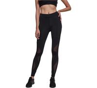 Urban Classics Leggings Triangel Tech Mesh – 80% Polyamid/20% Elasthan, Slim-Fit – Schwarz 5XL