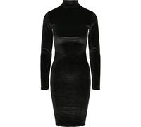 Urban Classics Ladies Velvet Turtle Neck Dress Frauen Kurzes Kleid schwarz