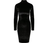 Urban Classics Ladies Velvet Turtle Neck Dress Kurzes Kleid schwarz in S