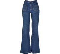 Urban Classics Ladies Vintage Flared Denim Pants in Gr. W30 in Blau