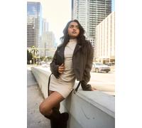 Urban Classics - Ladies Vintage Leather Black - Lederjacke - Schwarz - XS - 100% Polyester,100% Polyester,Kunstleder Schwarz XS