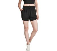 Stoffhose URBAN CLASSICS "Urban Classics Damen Ladies Viscose Resort Shorts", Damen, Gr. XL, US-Größen, schwarz, 100% Viskose, unifarben, normal, Hosen Stoffhose (31452901-XL) schwarz