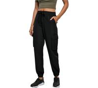 stylische URBAN CLASSICS Damen Jeans Kordelzug Reißverschluss 188 g/m² Schwarz L