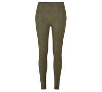 Urban Classics Ladies Washed Faux Leather Pants Olive Größe: XS | Sport-Leggings Outlet | Damen | Grün