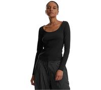 Urban Classics Damen Ladies Wide Neck Longsleeve TB7162 Black-5XL