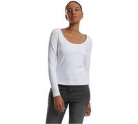 Urban Classics Damen Tb7162-ladies Wide Neck Longsleeve T-Shirt, Weiß, XL EU