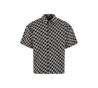 Urban Classics Herren TB6694-Laser Check Printed Boxy Shirt Hemd, blacklasercheck, M