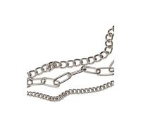 Urban Classics Layering Chain Necklace, silver, one size