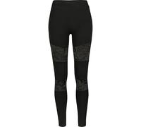 Urban Classics Damen-Leggings mit Spitzen-Einsatz – Schwarz Größe L