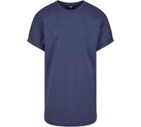 Urban Classics Long Shaped Turnup Tee T-Shirt blau in M
