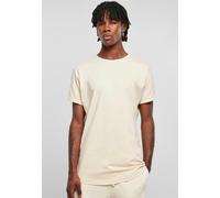 Urban Classics Herren T-Shirt Long Shaped Turnup Tee, lässiges T-Shirt für Männer, in langem Schnitt, whitesand, S
