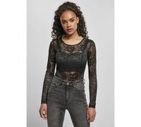 Urban Classics Langarm-Spitzenbody Damen Schwarz Größe S