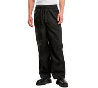 Stoffhose URBAN CLASSICS "Urban Classics Loose Fit Pants With Darts", Herren, Gr. 3XL, US-Größen, schwarz, 80% Baumwolle (Bio), 18% Polyester (Recycelt), 2% Elasthan, unifarben, loose fit, Hosen Stoff