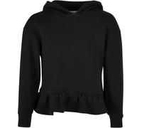 Urban Classics Mädchen Girls Organic Volants Hoody Black-158/164