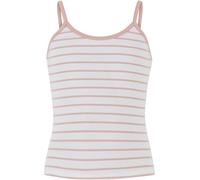 Urban Classics Mädchen Girls Striped Rib Basic Top UCK7457 White/Powderrose-146/152