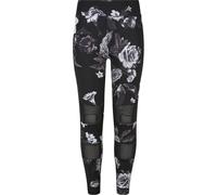Urban Classics Damen Girls Tech Mesh AOP Leggings Dark Flower AOP, 110/116