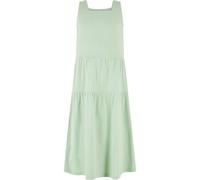Urban Classics Mädchen Kleid – Volantkleid ärmellos, 7/8-Länge – vintagegreen 110/116